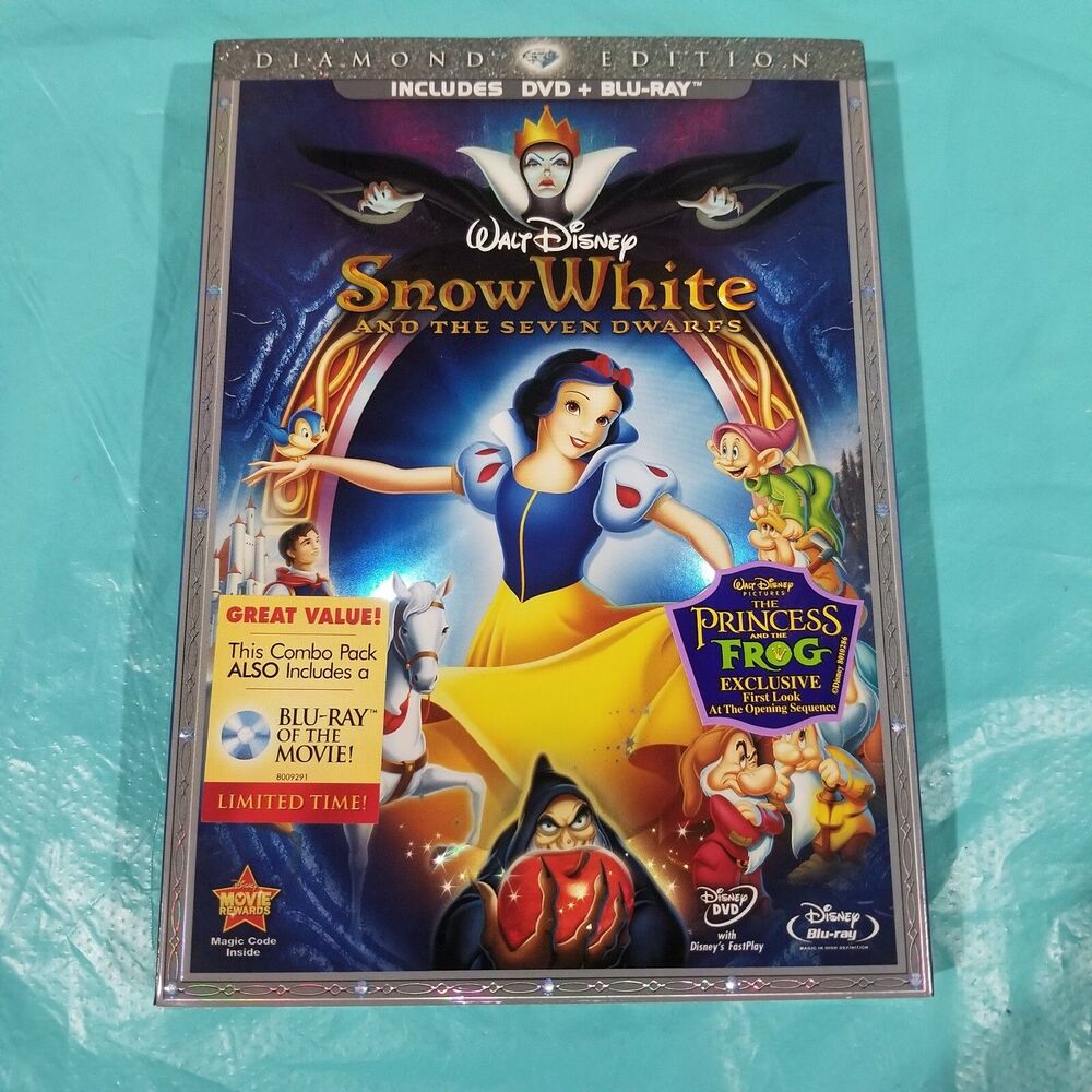 Snow White and the Seven Dwarfs Genuine Diamond Edition DVD & Blu-ray Set - New!